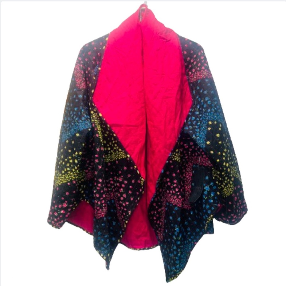 PHOOL Cotton Quilted Jacket Cascade Collar Floral Plus Size NWT - Picture 2 of 13